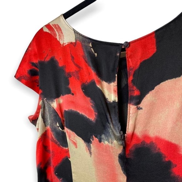 Moschino Cheap And Chic  Aeffe Spa Silk Floral Sheath Dress - Picture 9 of 11